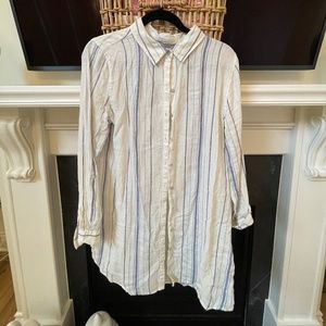 Longsleeve St. Tropez Linen Shirt/Beachcover